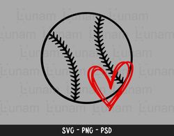 baseball with heart svg, baseball outline svg, baseball svg, baseball outline cut file, baseball silhouette svg, basebal