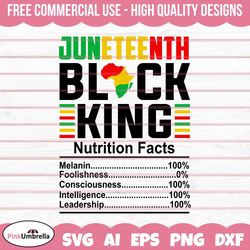 Black King Nutritional Facts Svg, Juneteenth SVG, Black History Svg, Juneteenth 1865 SVG, 1865 Svg, Freeish svg,  Black