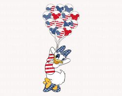 America Flag Balloon Png, Fourth of July Png, July 4th Png, American Flag Png, Freedom Png, Independence Day Png, Duck S