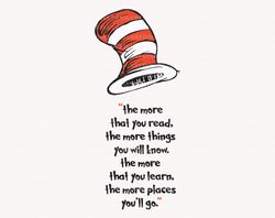 The More That You Read, The More Things You Will Know Svg, Cat In The Hat Svg, Thing 1 Thing 2 Svg, Read Across America,