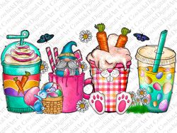 Easter Coffee Cups Png Sublimation Design, Easter Png, Coffee Cups Png, Easter Bunny Coffee Cup Png, Daisy Coffee Cup Pn