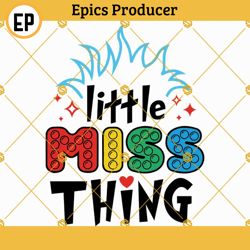 Funny Little Miss Thing Pop It SVG, Little Miss Thing SVG, Little Miss Thing Clipart file for cricut silhouette