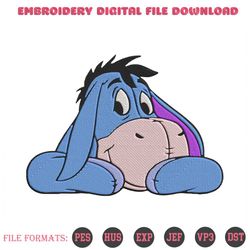 Eeyore Relaxing Embroidery Designs File, Winnie The Pooh