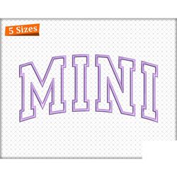 Mini Applique Embroidery Design, Curved Mini Machine Embroid, 51
