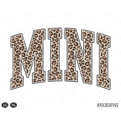 Retro Varsity Mini Leopard Print Png Instant Download, Mini, 180