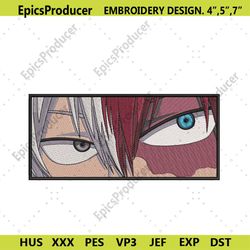 Todoroki Shouto Eyes Box Embroidery Design Download