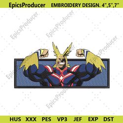 All Might Box Embroidery Design My Hero Academia File