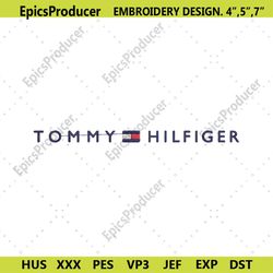 Tommy Hilfiger Logo Fashion Embroidery Design Download Digital File