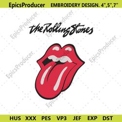 The Rolling Stones Logo Rock Band Embroidery Design Download File