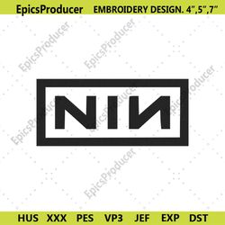 Nine Inch Nails Logo Rock Band Embroidery Design Download File