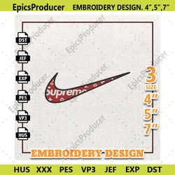 Nike Supreme Embroidery Brand Design, Brand Embroidery Design
