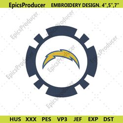 Los Angeles Chargers Logo Embroidery Design, Los Angeles Chargers Embroidery