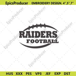 Raider Football Wordmark Logo Machine Embroidery, Oakland Raiders Embroidery