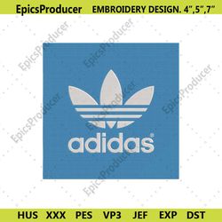 Adidas Logo Brand Blue Box Embroidery Download File