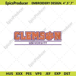 Clemson Tigers Logo NCAA Embroidery, Clemson Tigers Embroidery Download File