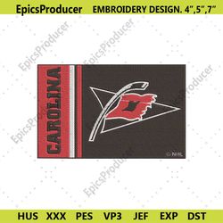 NHL Team Embroidery Files, Carolina Hurricanes Hockey Embroidery Design