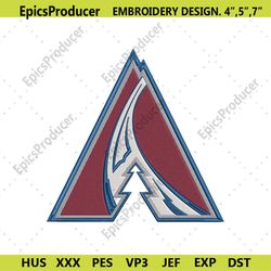 Colorado Avalanche Embroidery Files, NHL Embroidery Files, Colorado Avalanche File