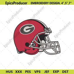 Georgia Bulldogs Helmet Machine Embroidery Digitizing