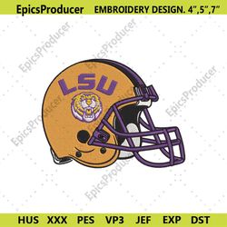 LSU Tigers Helmet Machine Embroidery Digitizing