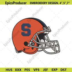 Syracuse Orange Helmet Machine Embroidery Design