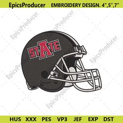 Arkansas State Red Wolves Helmet Machine Embroidery Design