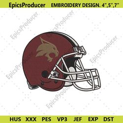 Texas State Bobcats Helmet Machine Embroidery Design