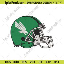 North Texas Mean Green Helmet Embroidery Design Download File