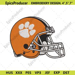 Clemson Tigers Helmet Machine Embroidery File