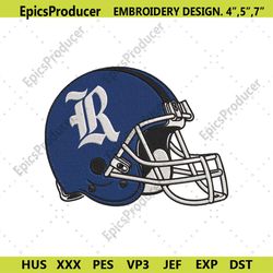 Rice Owls Helmet Embroidery Digitizing Instant Download.