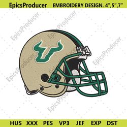 South Florida Bulls Helmet Machine Embroidery File