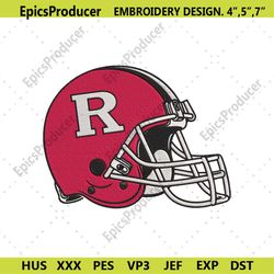 Rutgers Scarlet Knights Helmet Machine Embroidery Design.