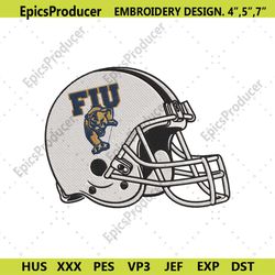 Florida International Panthers Helmet Machine Embroidery Design.