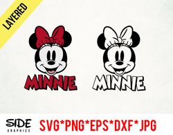 Minnie Logo Design instant download digital file svg, png, eps, jpg, and dxf clip art for cricut silhouette and other cu