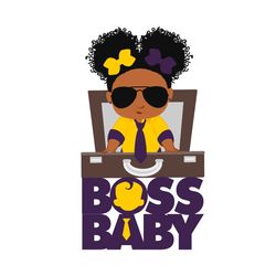boss baby girl wear sunglasses black boss baby girl birthday svg