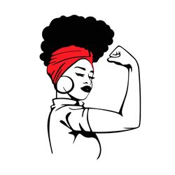 African American Woman Svg, Black Girl Svg, Black Woman Svg, Afro Woman Svg, Feminist Svg, Strong Woman SVG, Girl Power