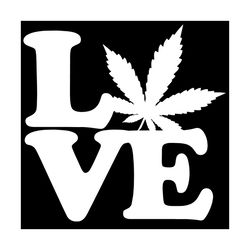 love weed marijuana cannabis leaf smoking svg