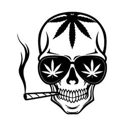 skull smoke weed cannabis svg, trending svg, skull svg, glasses skull svg, skull canabis svg, smoking skull svg, canabis
