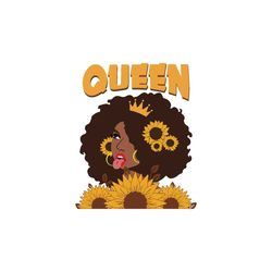 Black queen sunflower Svg, Melanin Svg, Afro Girl Svg, Black Girl svg, Beautiful Svg