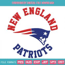 Logo Head USA New England Patriots Embroidery Designs File