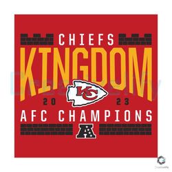 Chiefs Kingdom 2023 SVG AFC Champions Football File, Sunday Football Digital Download File