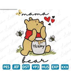 Mama Bear Embroidery Design, Family Vacation Embroidery, 141