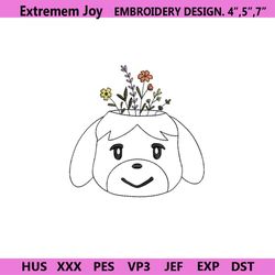 Isabelle Planter Embroidery Pes File