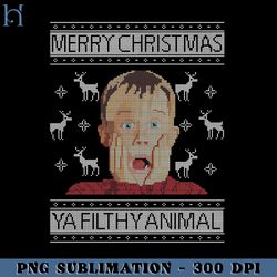 Christmas Home Alone Filthy Animals Knit PNG Download, Xmas PNG