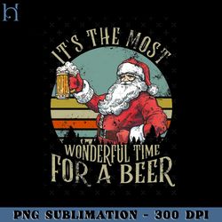 Its the Most Wonderful Time a Beer Beer Lovers PNG Download, Xmas PNG