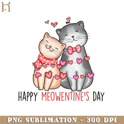 Happy Meowentine's Day Cute Valentine's Day PNG Design