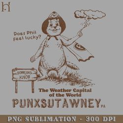 Vintage Groundhog Day Punxsutawney PA PNG Download