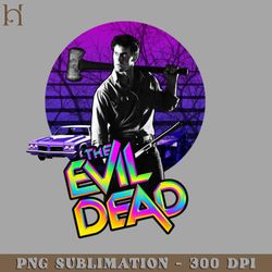 The Evil Dead retrowave PNG Download