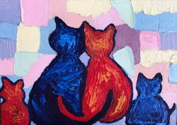 Waiting for spring abstraction cats