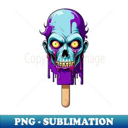 zombie popsicle face graphic illustration - digital sublimation download file - bold & eye-catching
