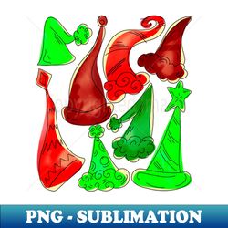 Christmas Hats - Artistic Sublimation Digital File - Perfect for Sublimation Art